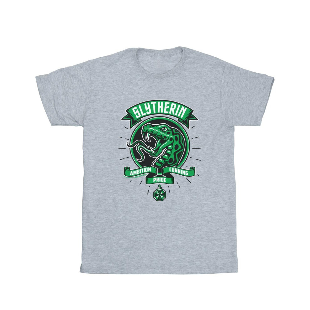 Slytherin Toon Crest Cotton Boyfriend T-Shirt