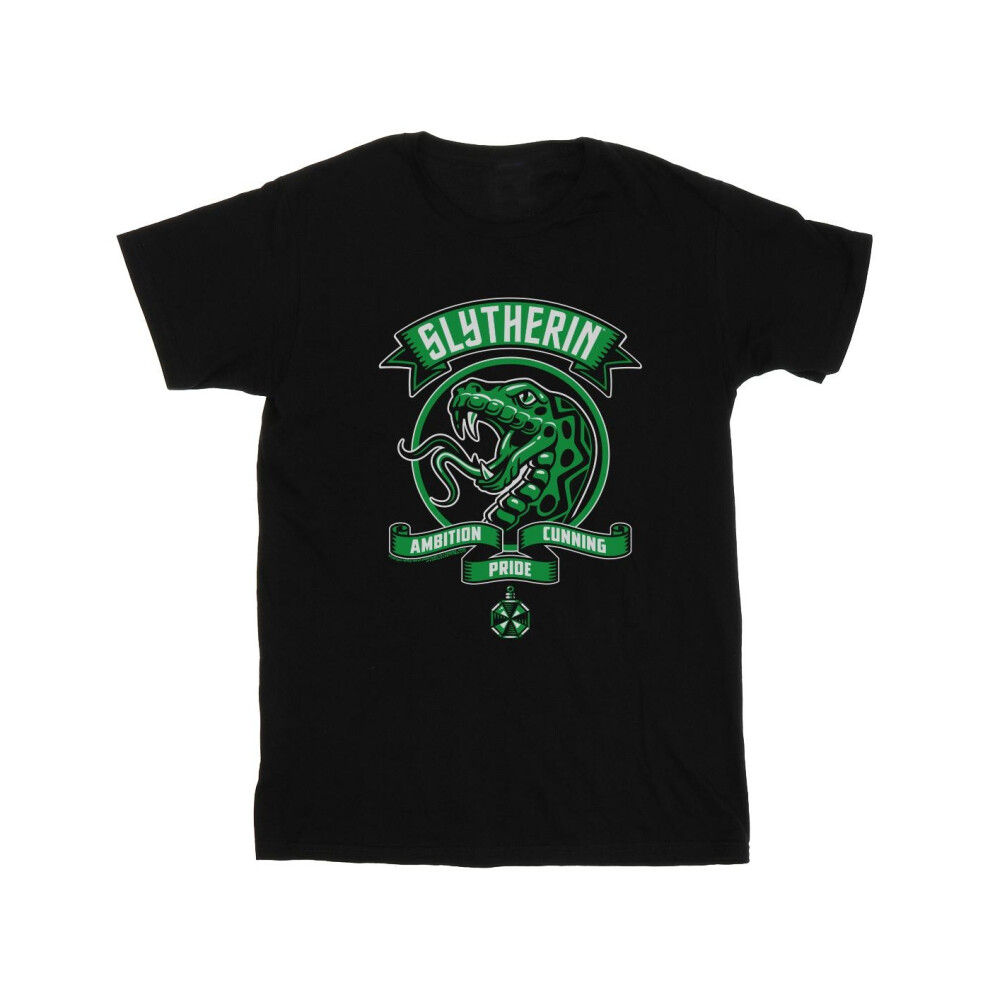 Slytherin Toon Crest Cotton Boyfriend T-Shirt