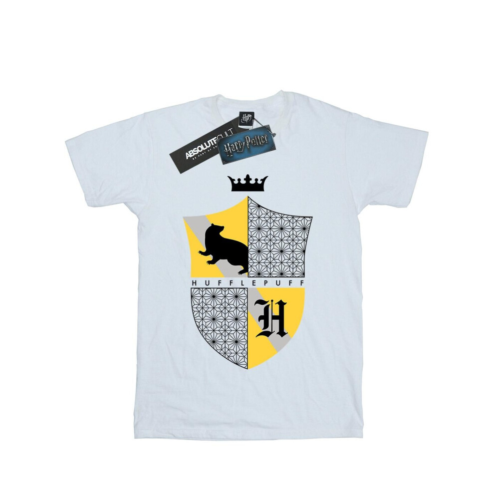 Hufflepuff Shield Cotton Boyfriend T-Shirt