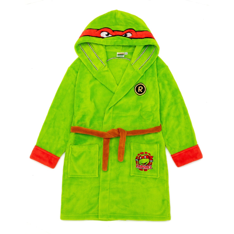 (7-8 Years, Green) Teenage Mutant Ninja Turtles Boys Raphael Dressing Gown