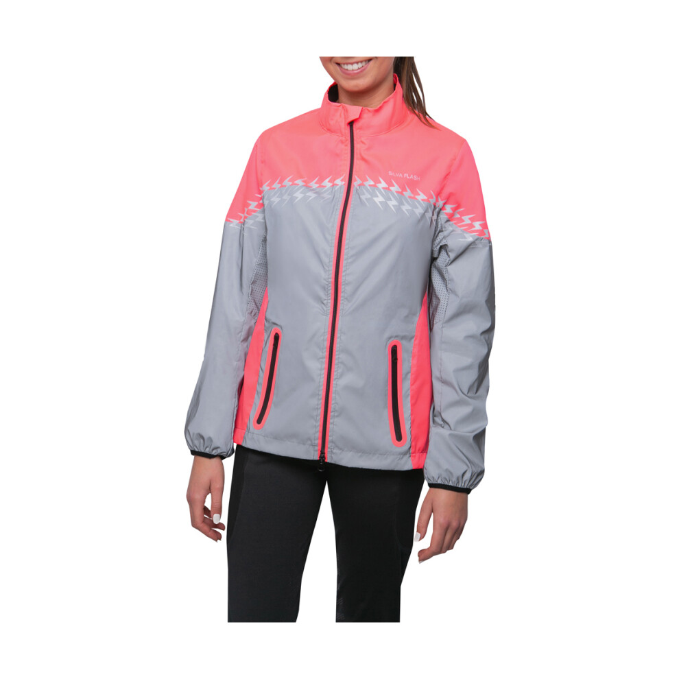 (S, Pink/Silver) Silva Flash Womens/Ladies Lightweight Reflective Jacket