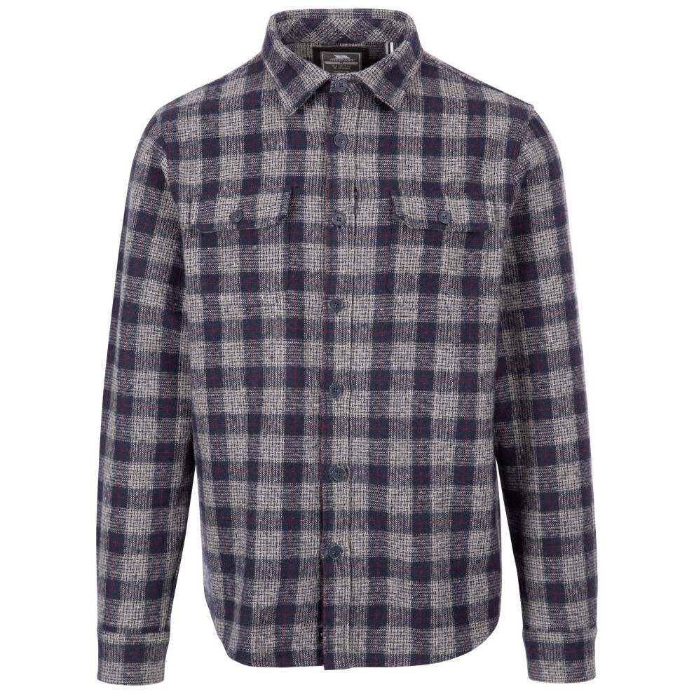 Men's Trespass Mens Portlaw Checked Shirt - Multi/Grey - Size: 38/Regular