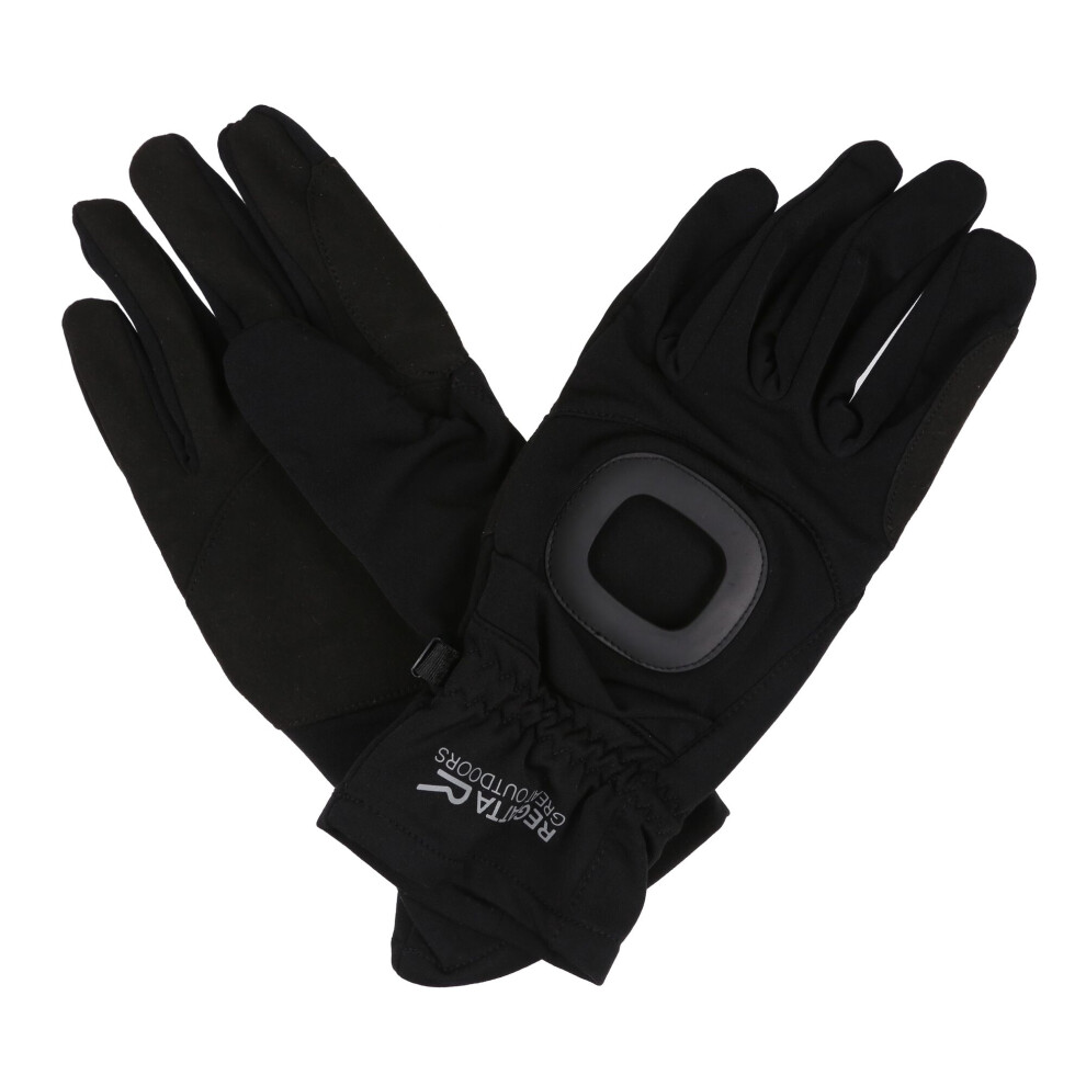 (L-XL, Black) Regatta Unisex Adult Brite Light Torch Gloves