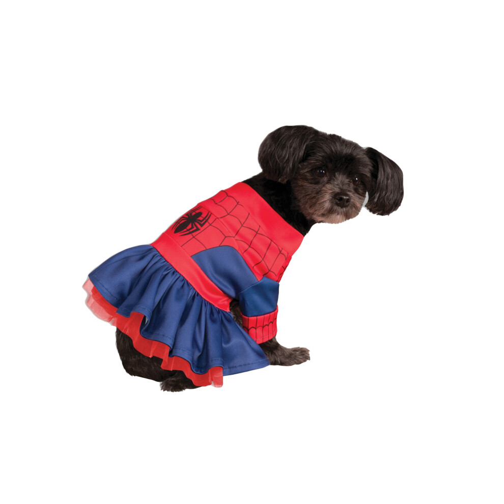 (L, Blue/Red/Black) Marvel Spider Girl Dog Costume