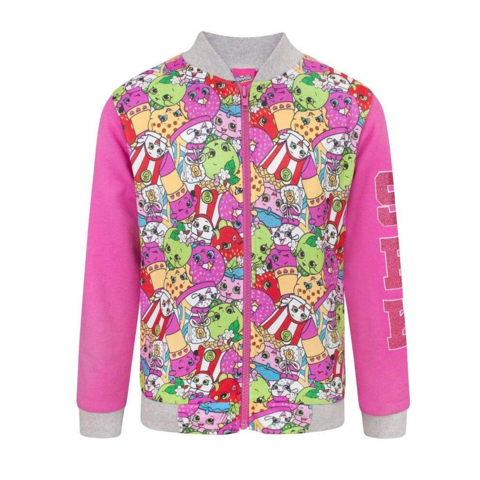 (9-10 Years, Pink) Shopkins Girls Bomber Jacket