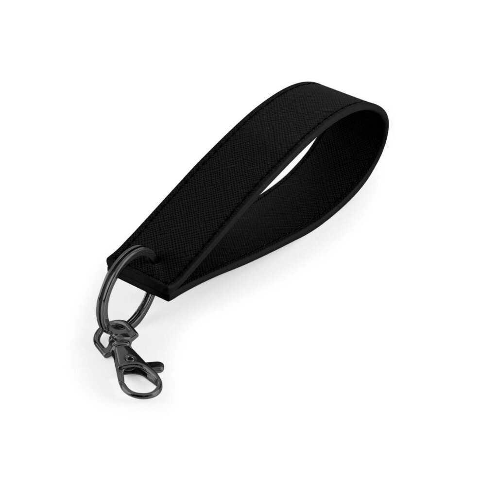 (One Size, Black/Black) Bagbase Boutique Wristlet Keyring