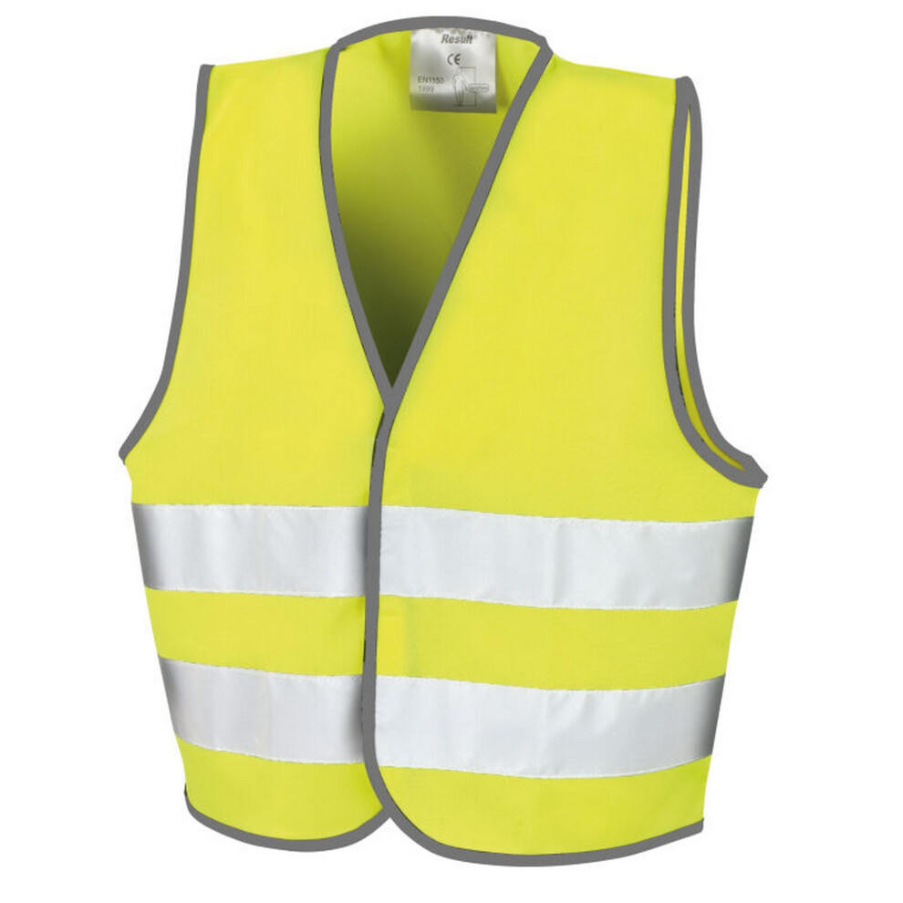 (10-12 Years, Hi Vis Yellow) SAFE-GUARD by Result Childrens/Kids Safety Vest