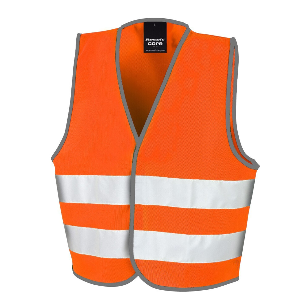 (10-12 Years, Hi Vis Orange) SAFE-GUARD by Result Childrens/Kids Safety Vest