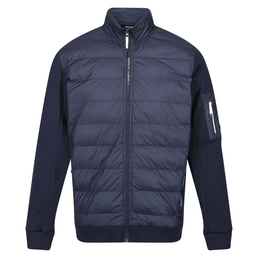 (S, Navy) Regatta Mens Colliston Baffled Fleece Jacket