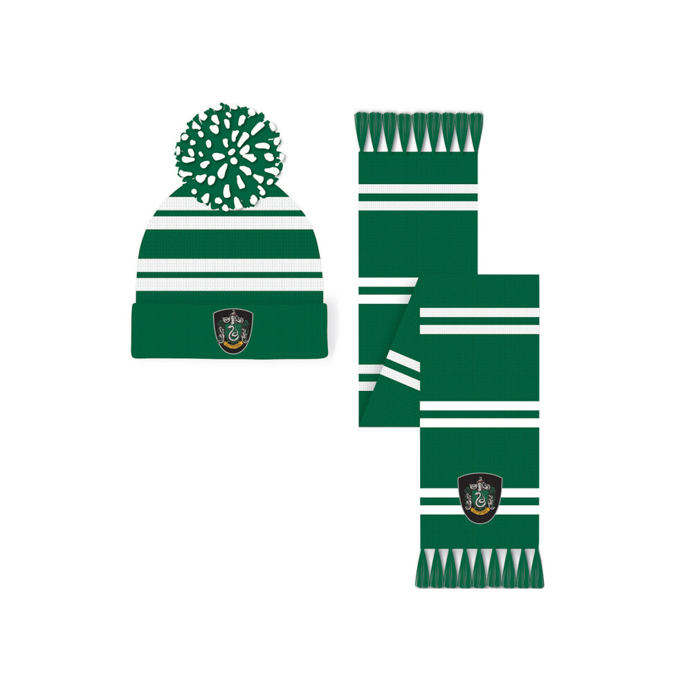 Slytherin Hat And Scarf Set