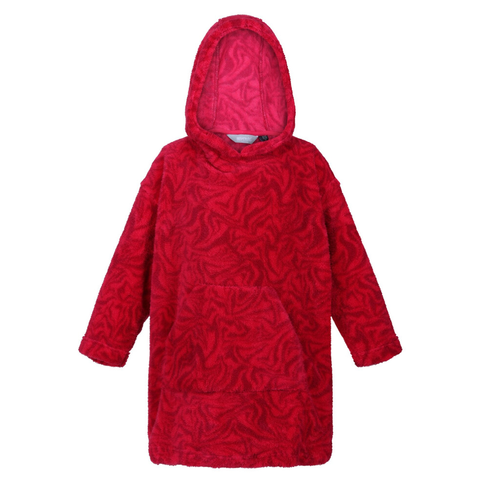 (9-13 Years, Pink Potion) Regatta Childrens/Kids Cosy Zebra Print Poncho