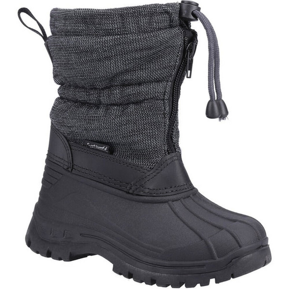 (8.5 UK Child, Grey/Black) Cotswold Childrens/Kids Bathford Wellington Boots