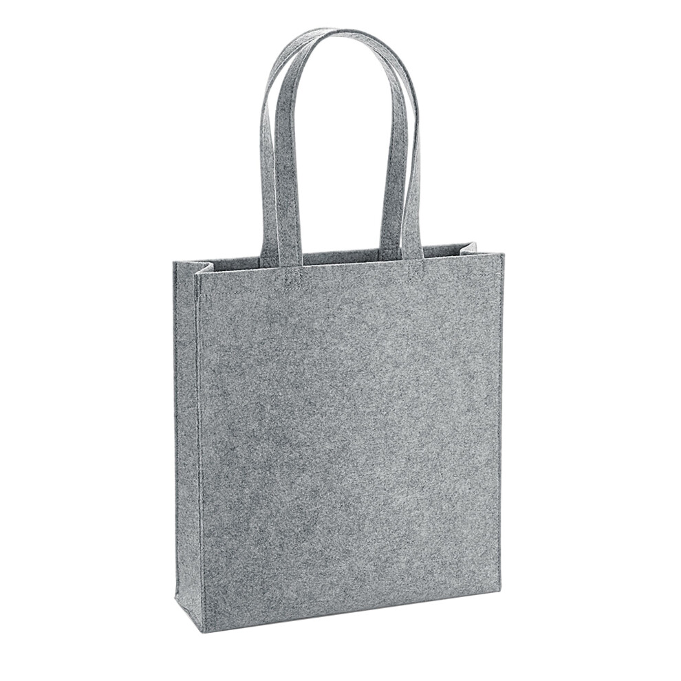 (One Size, Grey Melange) Bagbase Felt Tote Bag