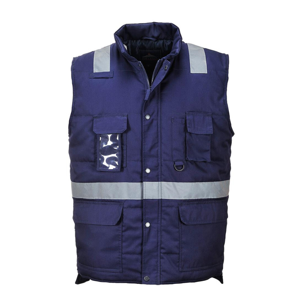 (S, Navy) Portwest Mens Iona Hi-Vis Vest