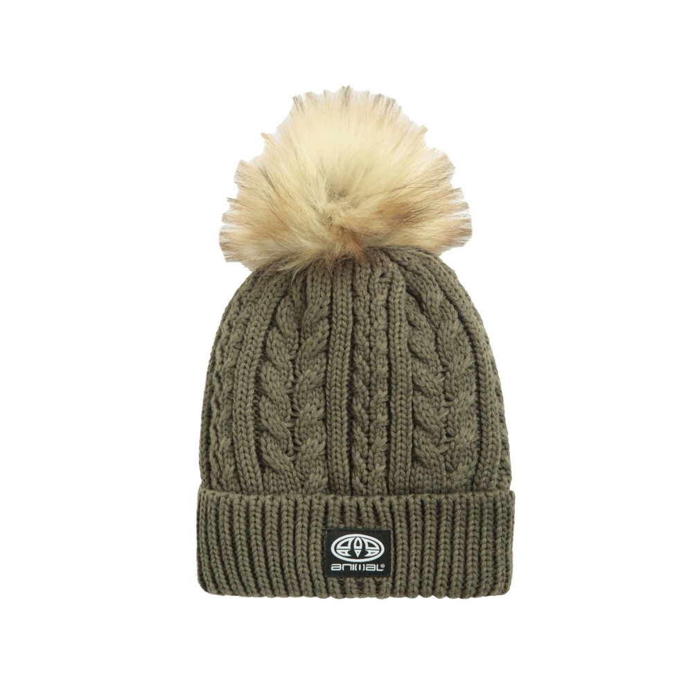 (One Size, Light Khaki) Animal Womens/Ladies Becky Recycled Winter Hat