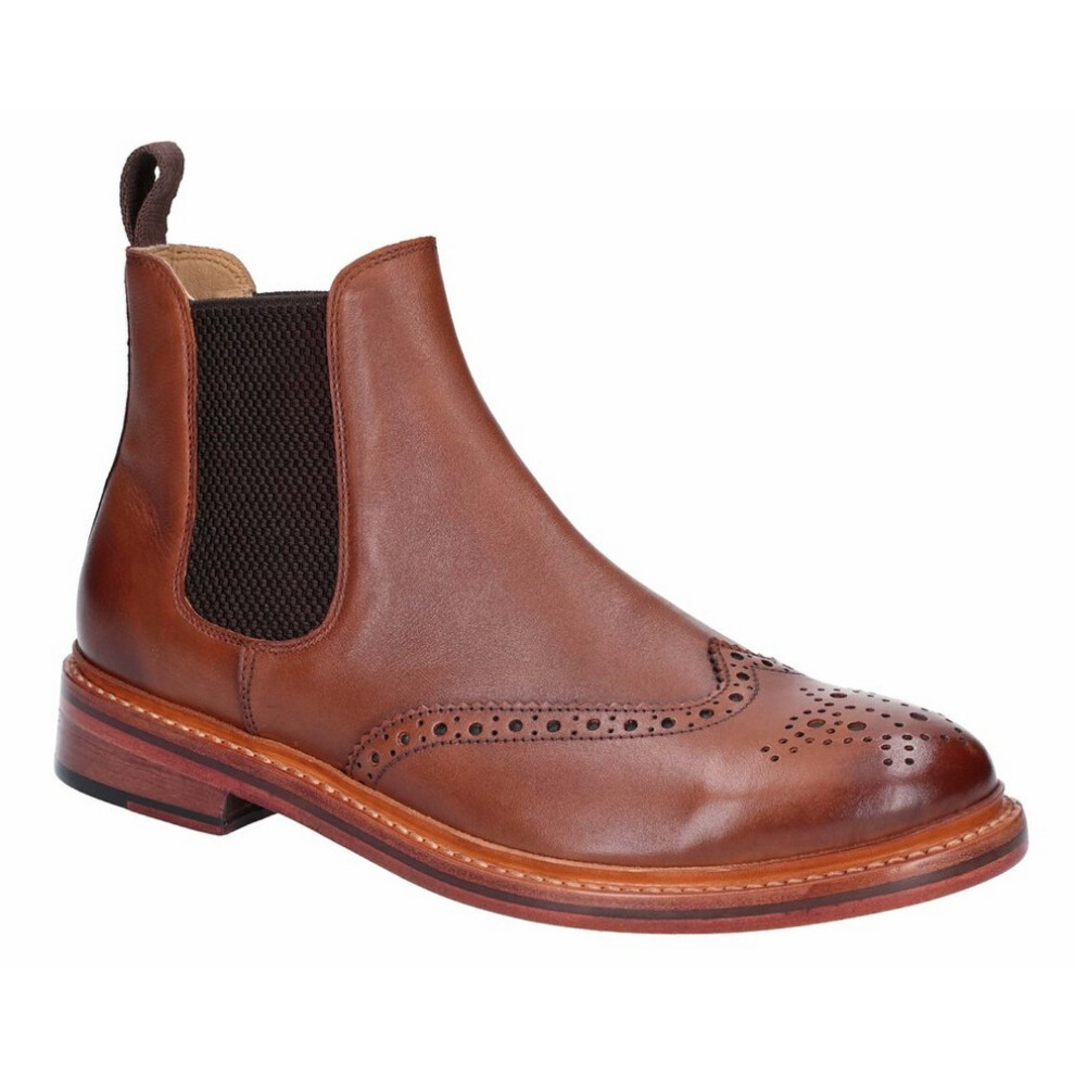 (10 UK, Brown) Cotwold Mens Siddington Leather Elasticated Dress Boot