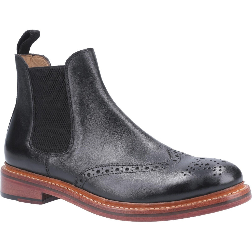 (11 UK, Black) Cotwold Mens Siddington Leather Elasticated Dress Boot