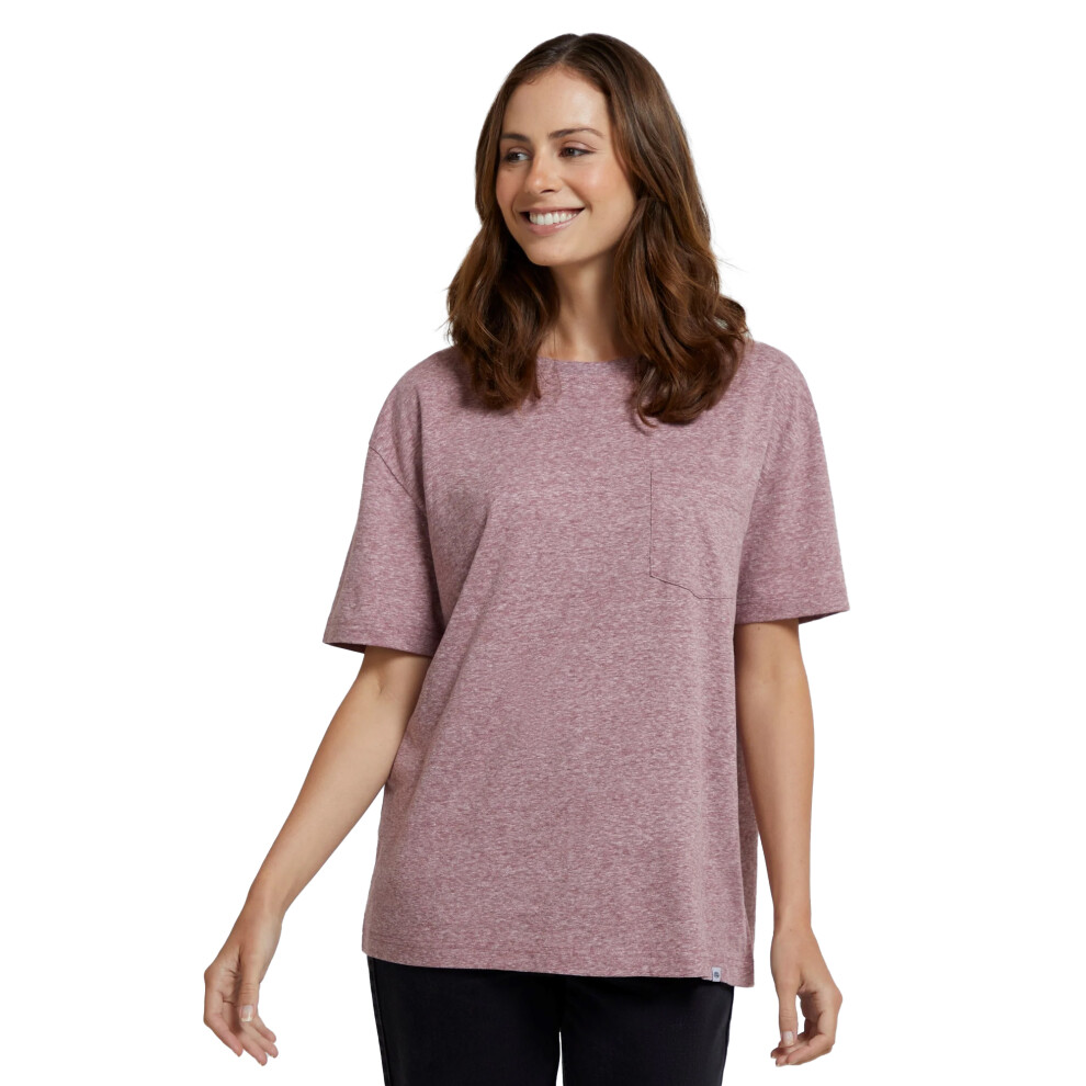 (6 UK, Burgundy) Animal Womens/Ladies Elena Marl Organic Cotton T-Shirt