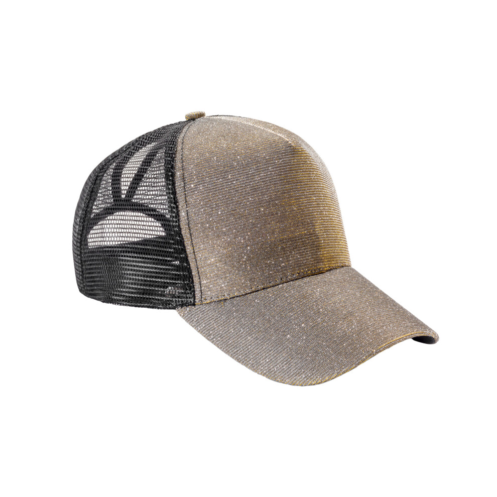 (One Size, Gold) Result Headwear Unisex Adult New York Sparkle Trucker Cap