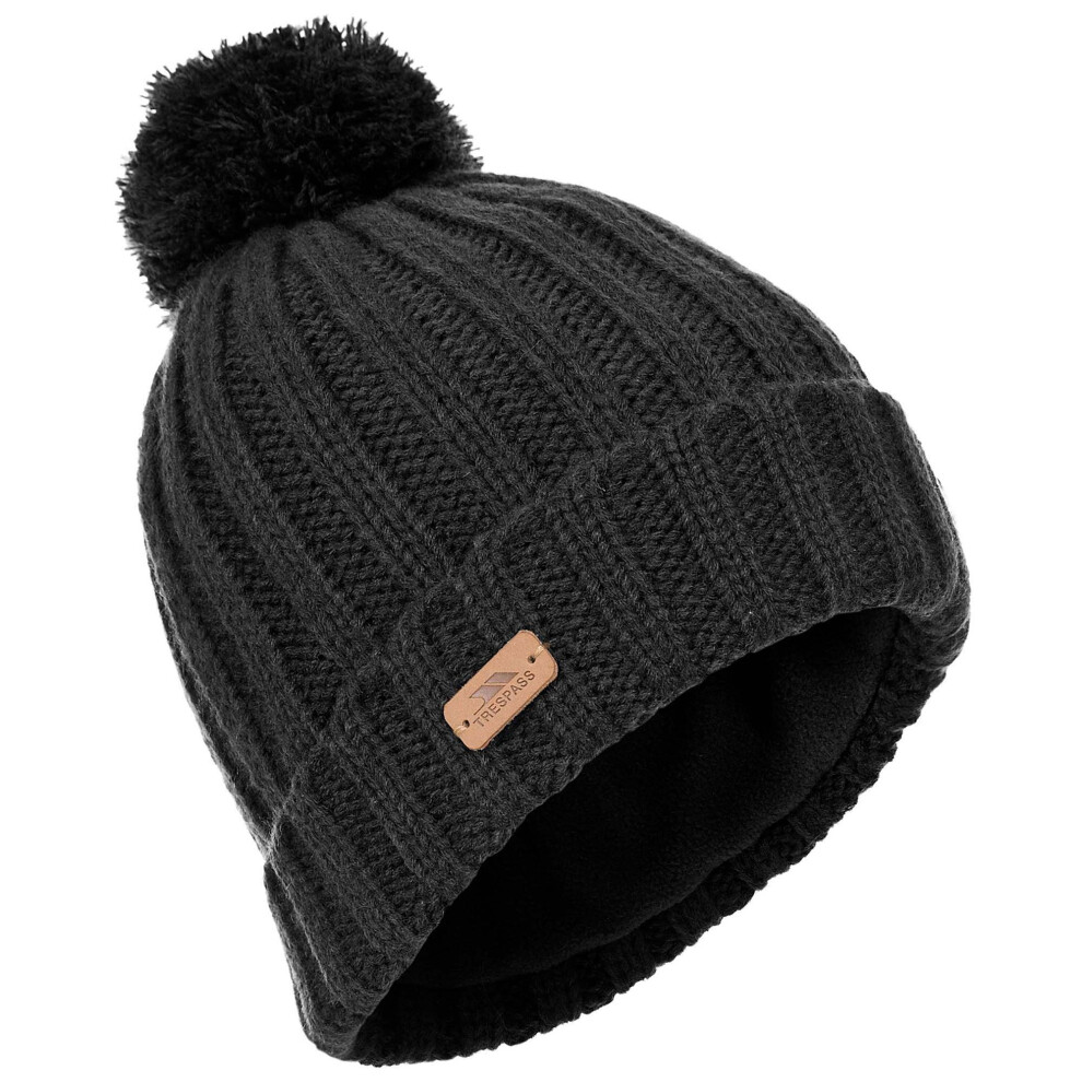(One size, Black) Trespass Mens Thorns Beanie Hat