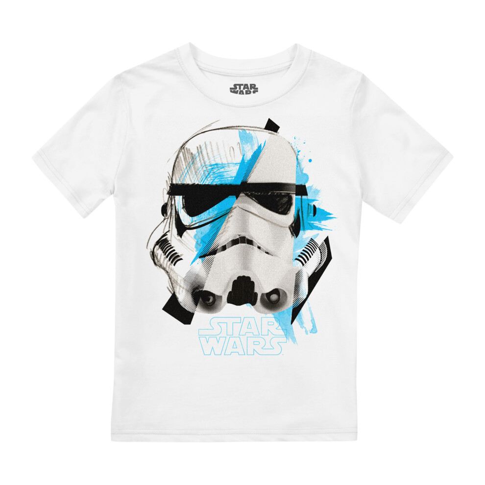 (7-8 Years, White) Star Wars Childrens/Kids Stormtrooper Cuts T-Shirt