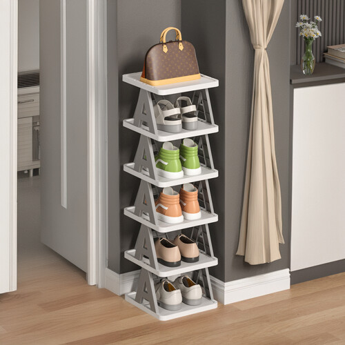 Living And Home 6-Tier Folding Plastic Shoe Rack 1