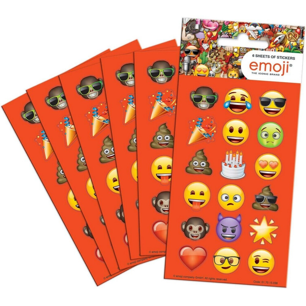 Emoji Sticker Sheet (Pack of 6)