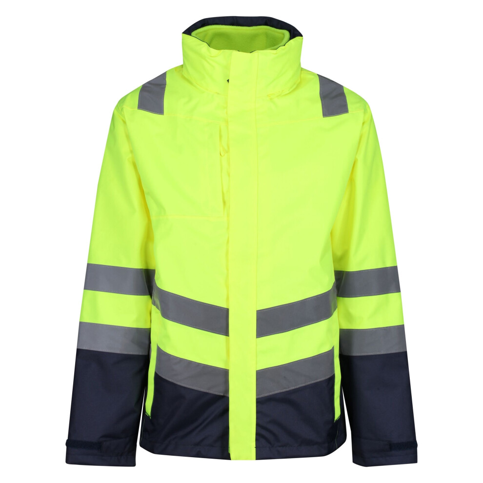 (M, Yellow/Navy) Regatta Mens 3 in 1 High-Vis Jacket