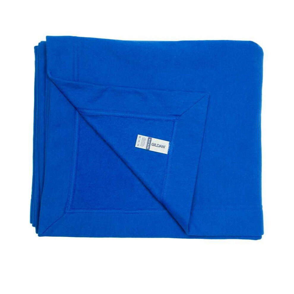 (One Size, Royal Blue) Gildan Fleece Stadium Blanket