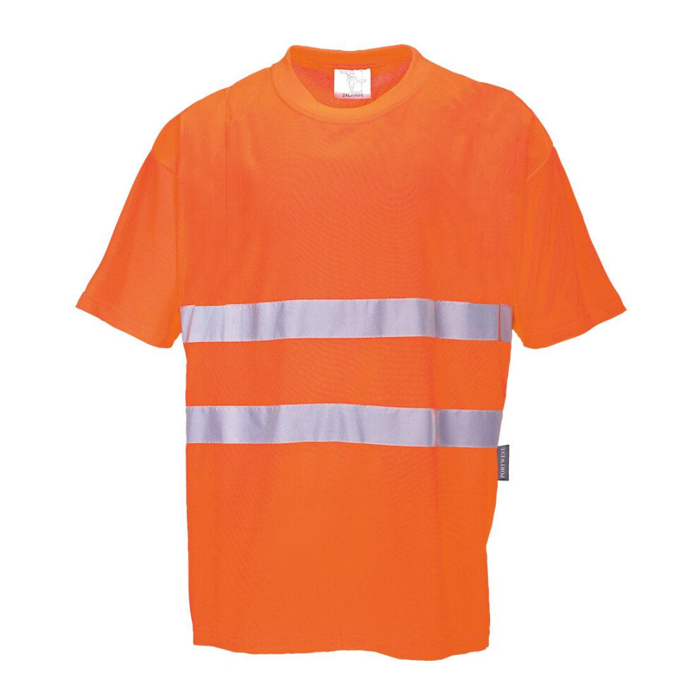 (3XL, Orange) Portwest Mens Hi-Vis Comfort Safety T-Shirt