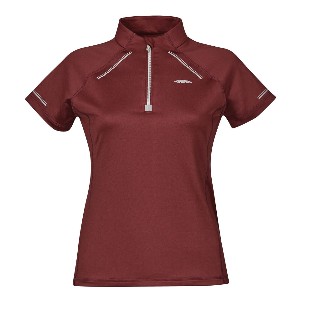 (XS, Maroon) Weatherbeeta Womens/Ladies Victoria Premium Short-Sleeved Base Layer Top