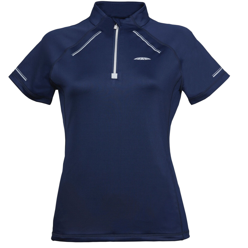 (L, Navy) Weatherbeeta Womens/Ladies Victoria Premium Short-Sleeved Base Layer Top