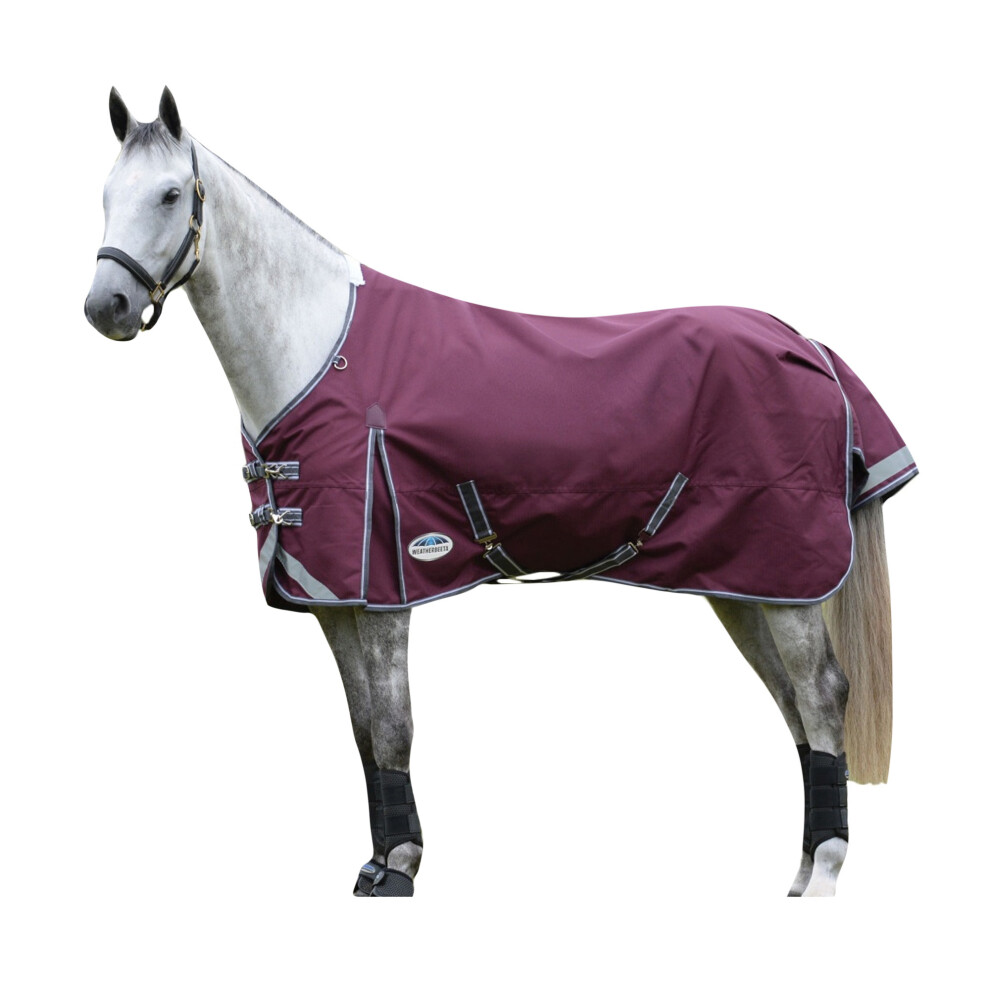 (4' 6", Maroon/Grey/White) Weatherbeeta Comfitec Plus Dynamic II Standard-Neck Lightweight Horse Turnout Rug