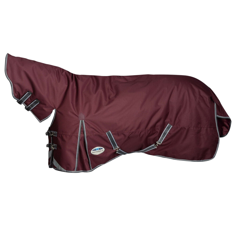 (5', Maroon/Grey/White) Weatherbeeta Comfitec Plus Dynamic II Combo Neck Midweight Horse Turnout Rug