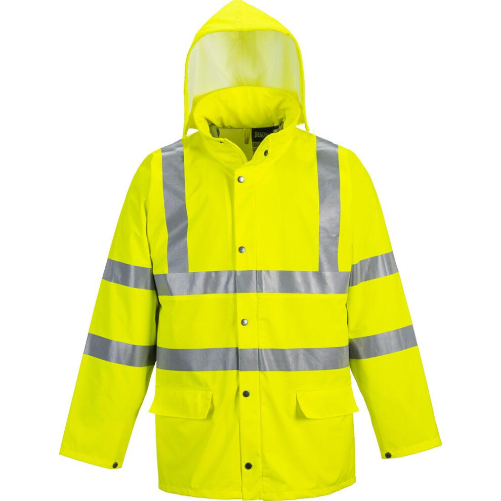 (S, Yellow) Portwest Mens Sealtex Ultra Hi-Vis Raincoat