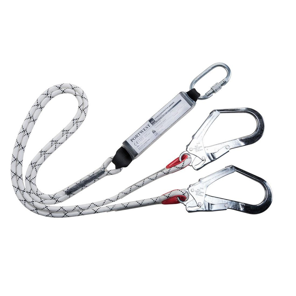 Portwest Kernmantle Shock Absorber Double Lanyard