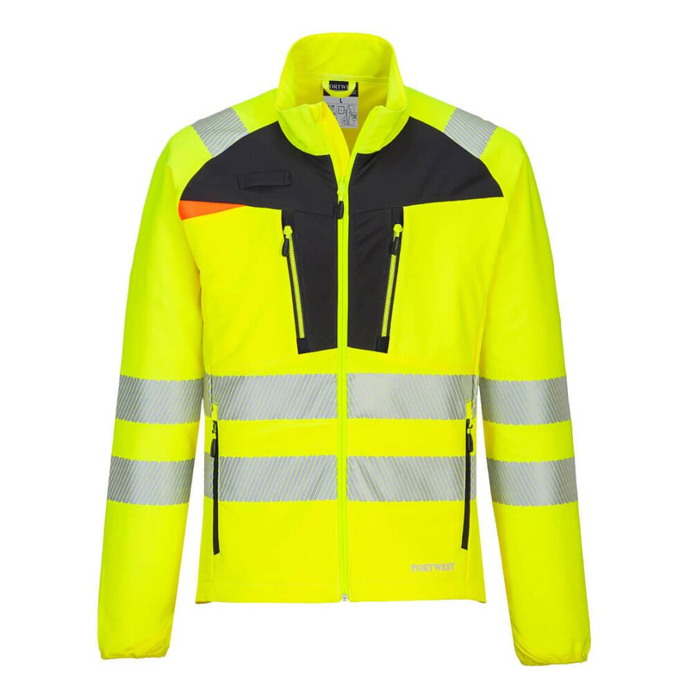 (L, Yellow/Black) Portwest Mens DX4 Hi-Vis Jacket