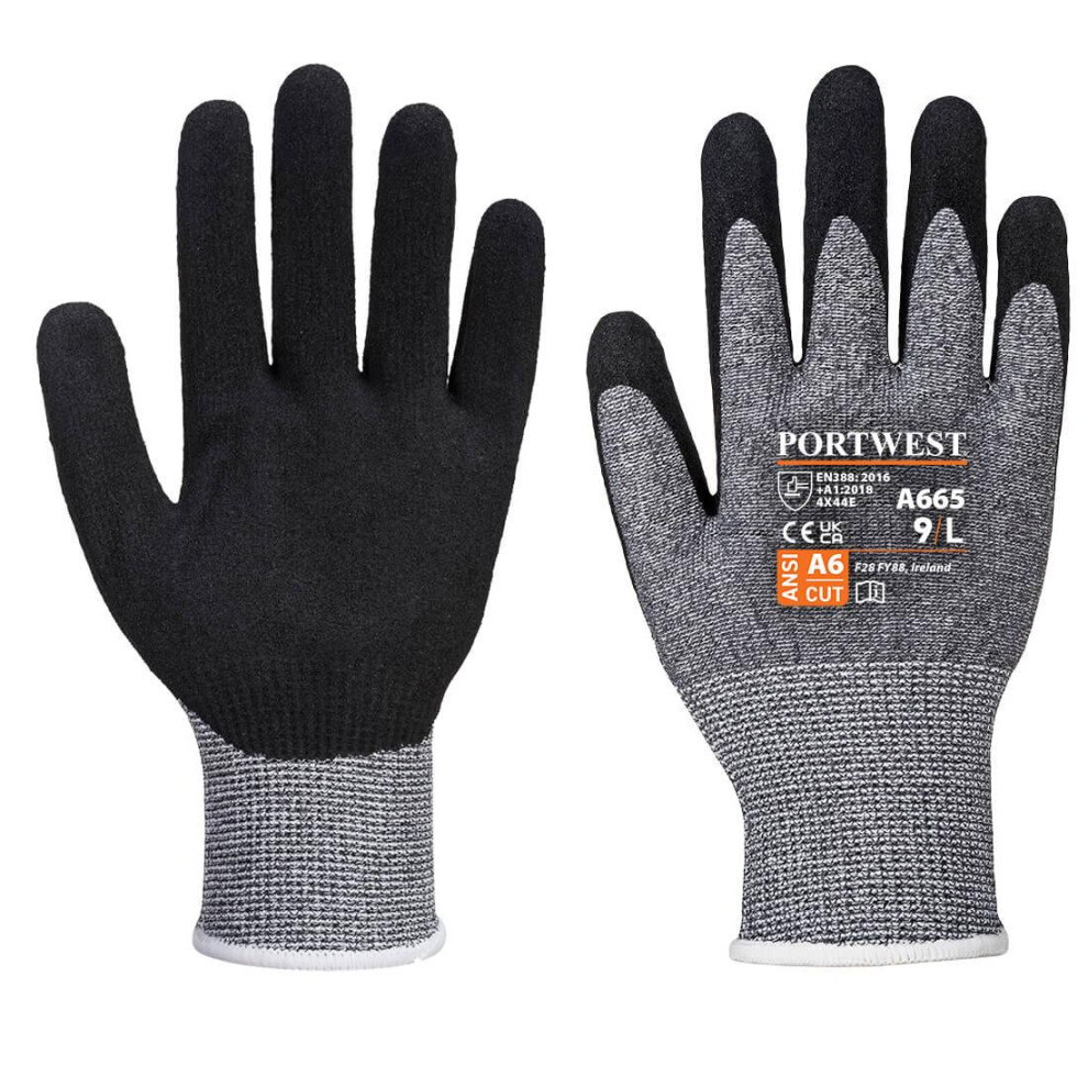 (L, Grey) Portwest Unisex Adult A665 VHR Advanced Cut Resistant Gloves