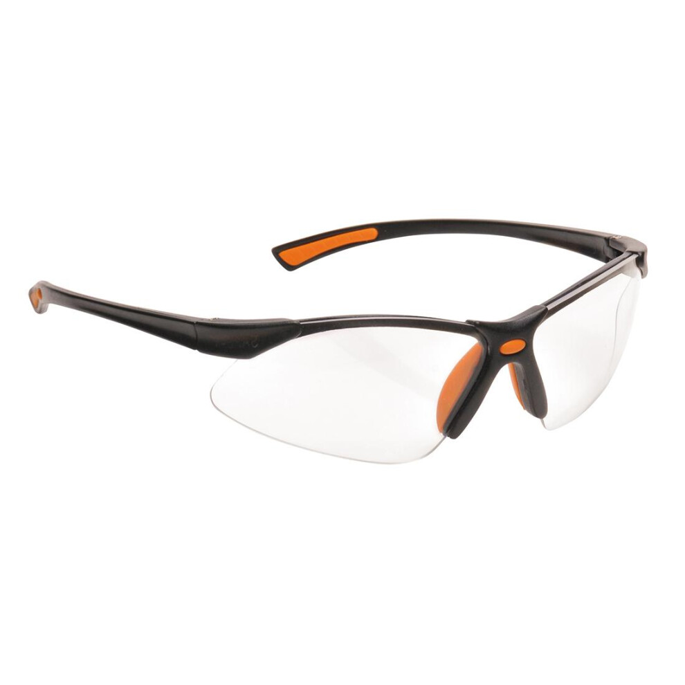 (One Size, Orange/Black) Portwest Unisex Adult Bold Pro Safety Glasses