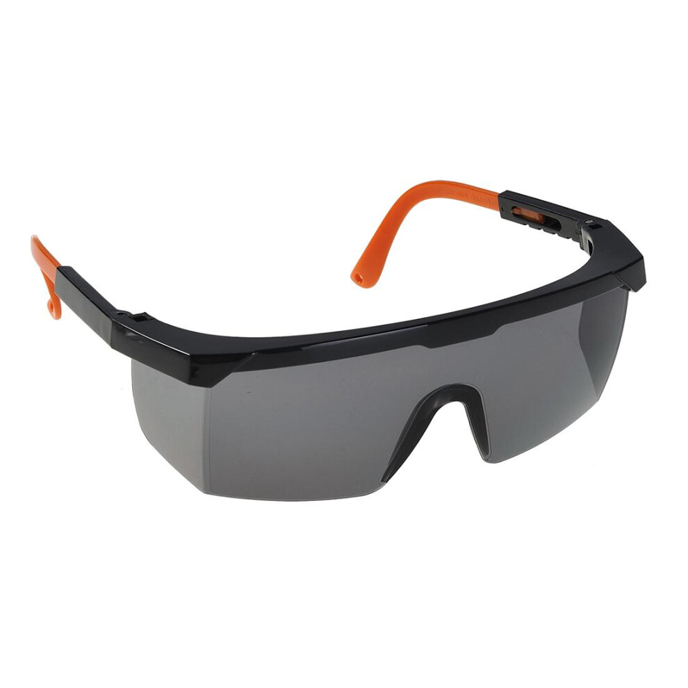 (One Size, Smoke/Black/Orange) Portwest Unisex Adult Classic Safety Goggles