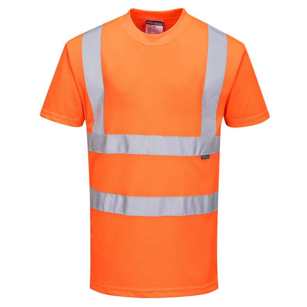 (4XL, Orange) Portwest Mens Hi-Vis Safety T-Shirt