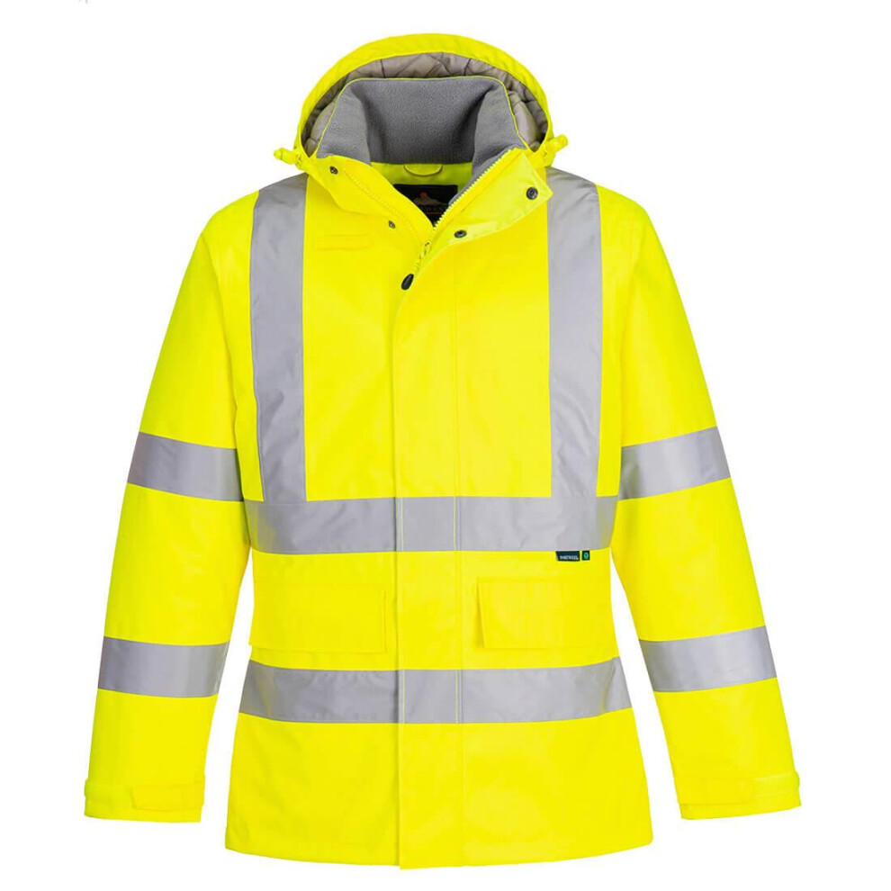 (XXL, Yellow) Portwest Mens Eco Friendly Hi-Vis Winter Jacket