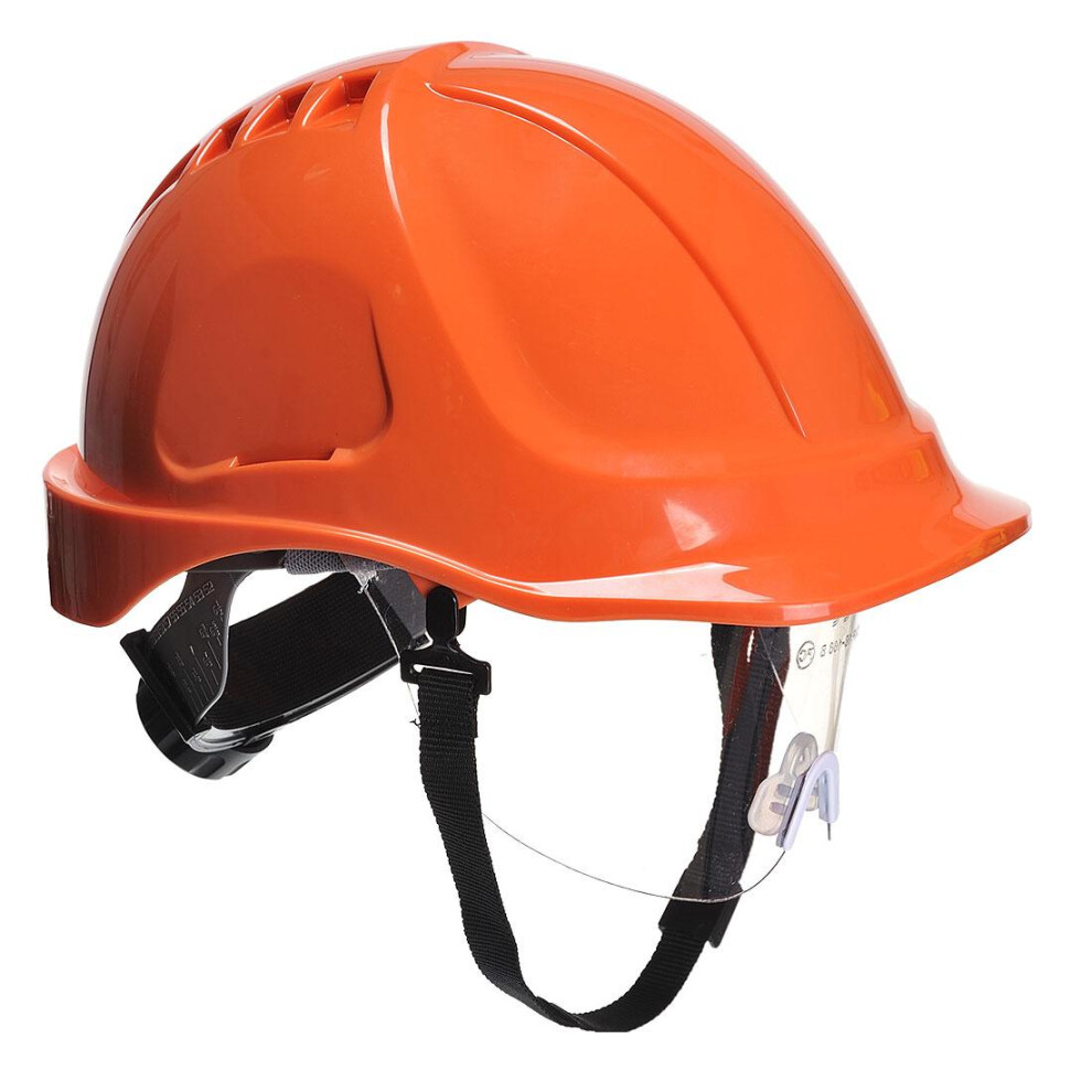 (One Size, Orange) Portwest Unisex Adult Endurance Plus Safety Helmet Set