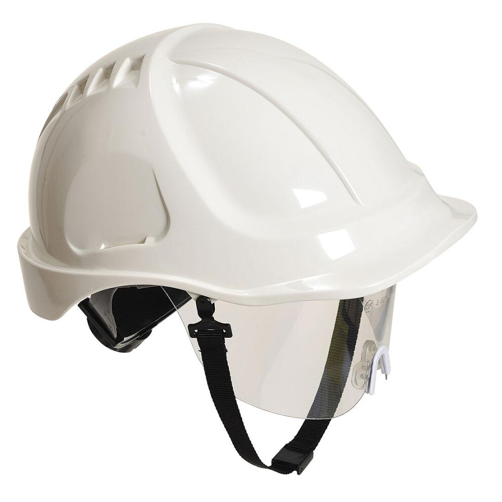 (One Size, White) Portwest Unisex Adult Endurance Plus Safety Helmet Set