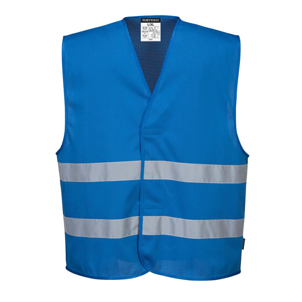 (S-M, Royal Blue) Portwest Unisex Adult Iona Air-Mesh Hi-Vis Vest