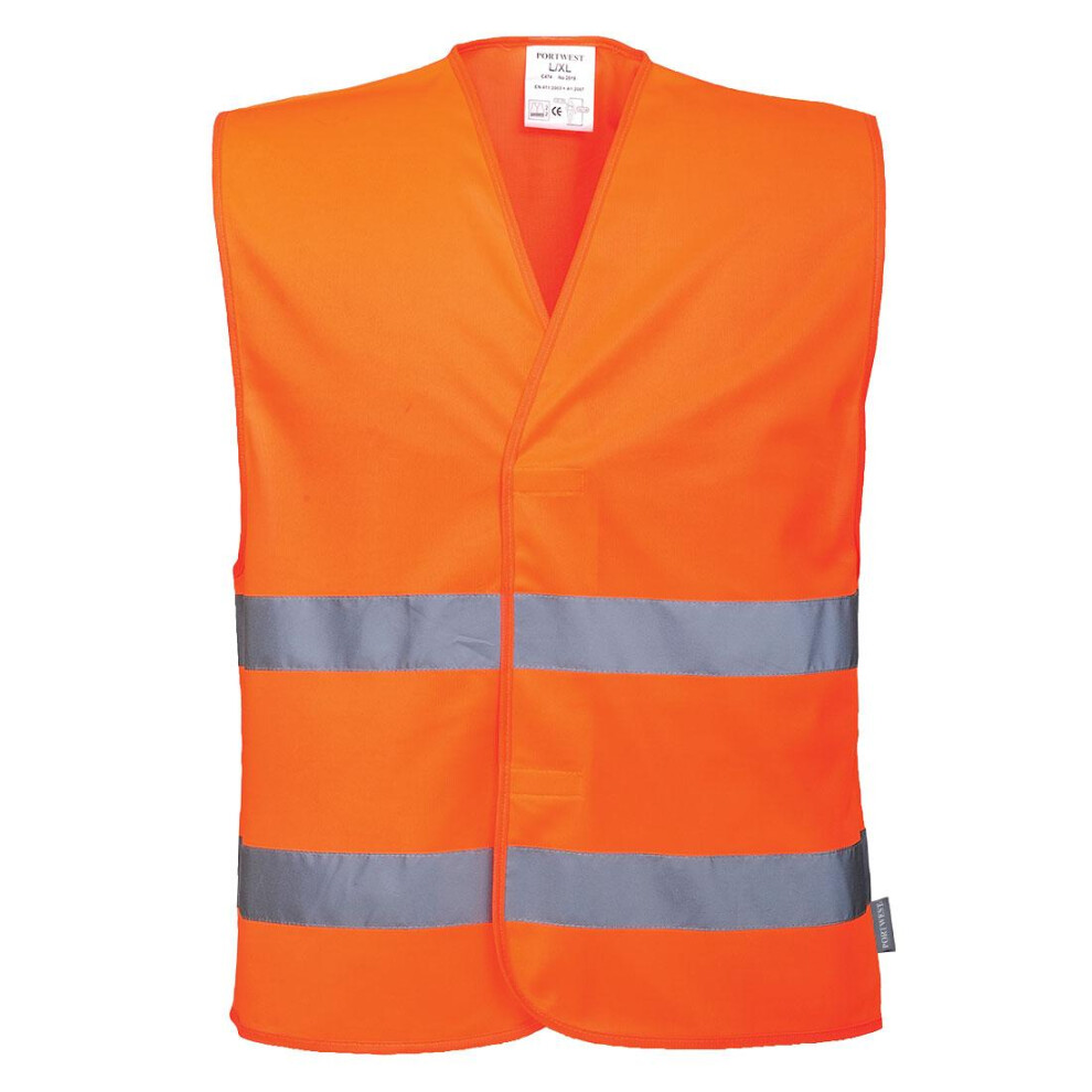 (L-XL, Orange) Portwest Mens C494 Band & Brace Hi-Vis Vest