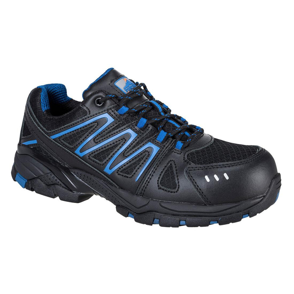 (11 UK, Black) Portwest Mens Vistula Leather Compositelite Safety Trainers