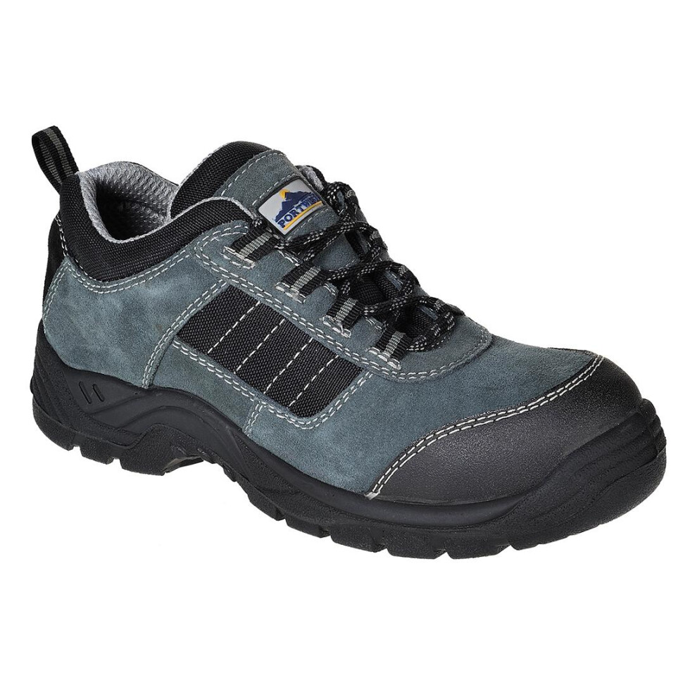 (12 UK, Black) Portwest Mens Cow Suede Compositelite Safety Shoes