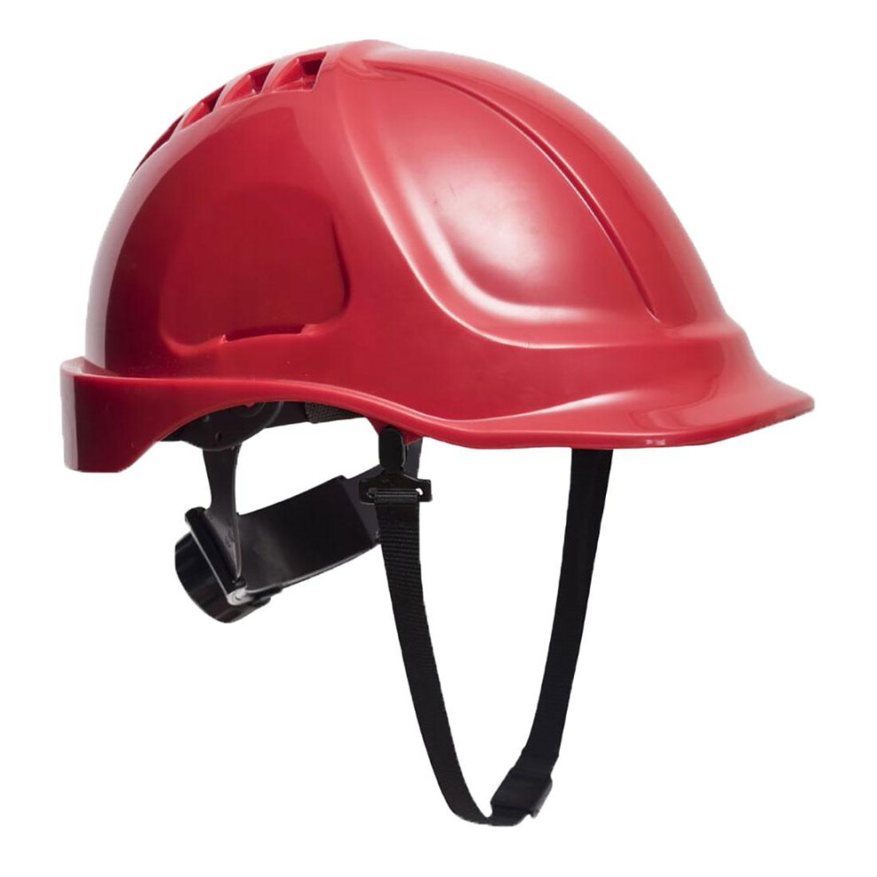 (One Size, Red) Portwest Unisex Adult Endurance Safety Helmet Set