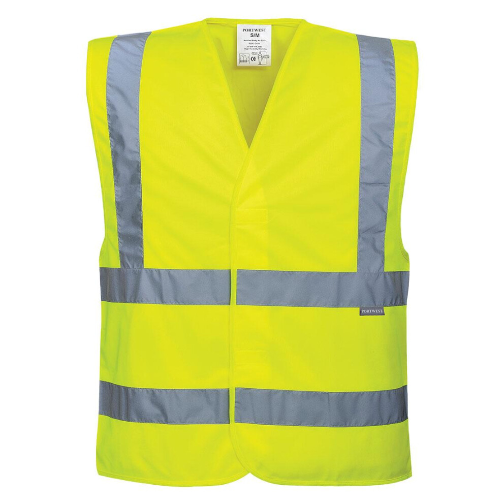 (6XL-7XL, Yellow) Portwest Mens Band & Brace Hi-Vis Vest